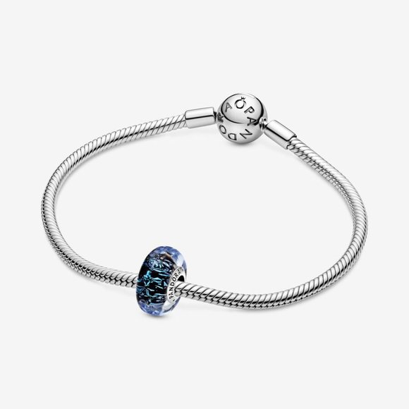 Pandora Wavy Dark Blue Murano Glass Ocean Charm - Picture 4 of 4